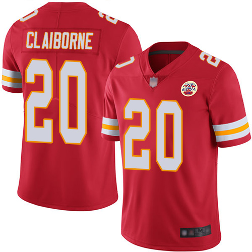 Men Kansas City Chiefs #20 Claiborne Morris Red Team Color Vapor Untouchable Limited Player Football Nike NFL Jersey->kansas city chiefs->NFL Jersey